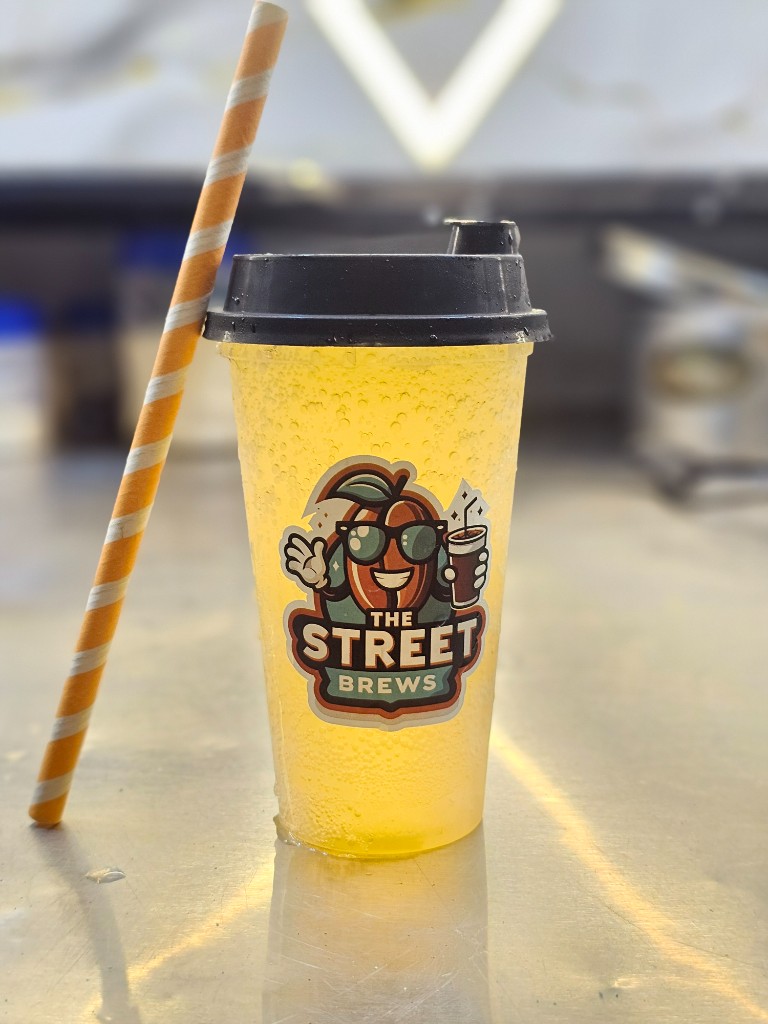 Chilled signature drink at The Street Brews cafe